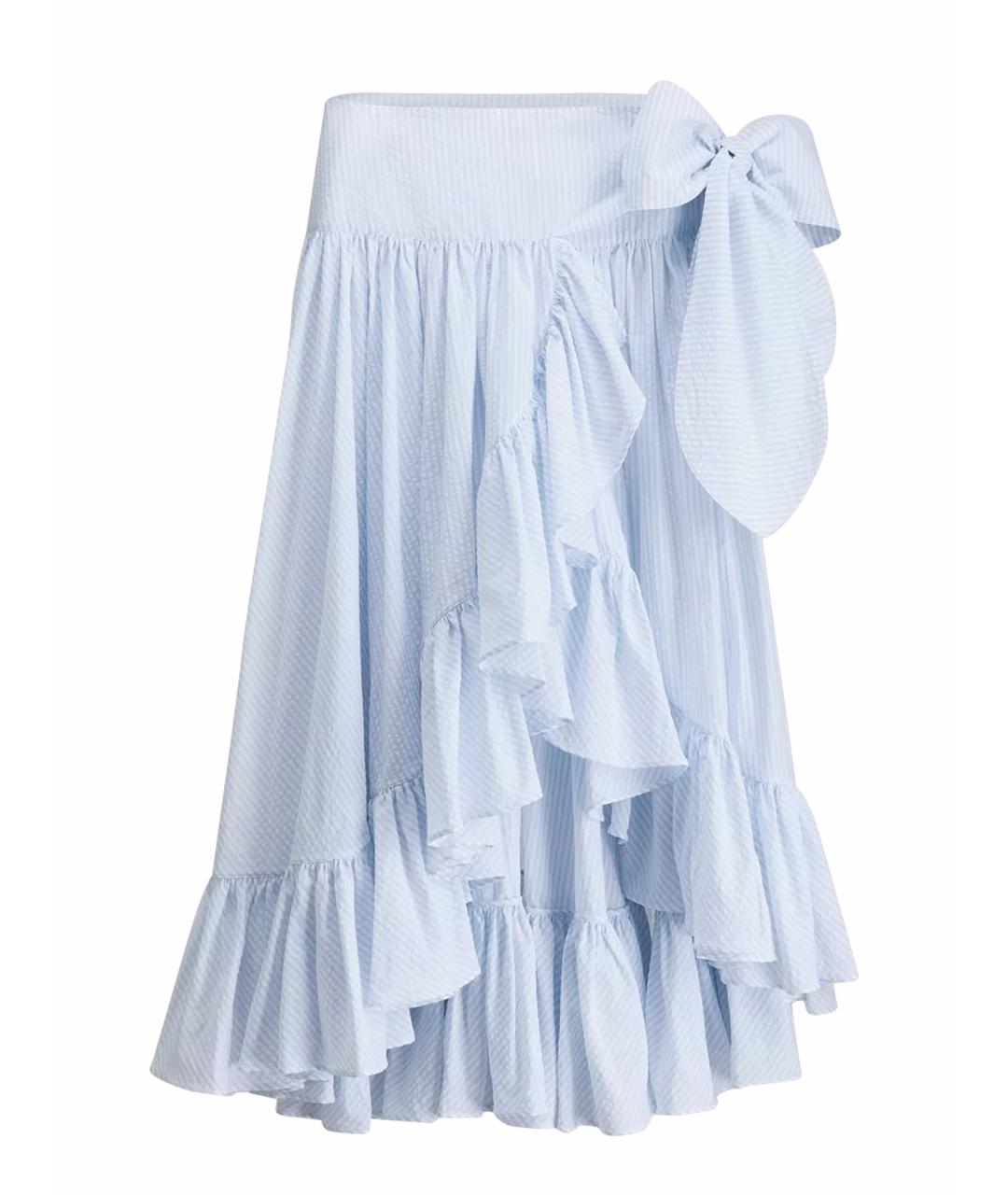 CHRISTIAN DIOR Голубая юбка миди, фото 1
