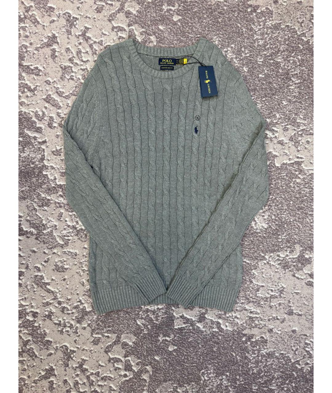 POLO RALPH LAUREN Серый хлопковый джемпер / свитер, фото 7