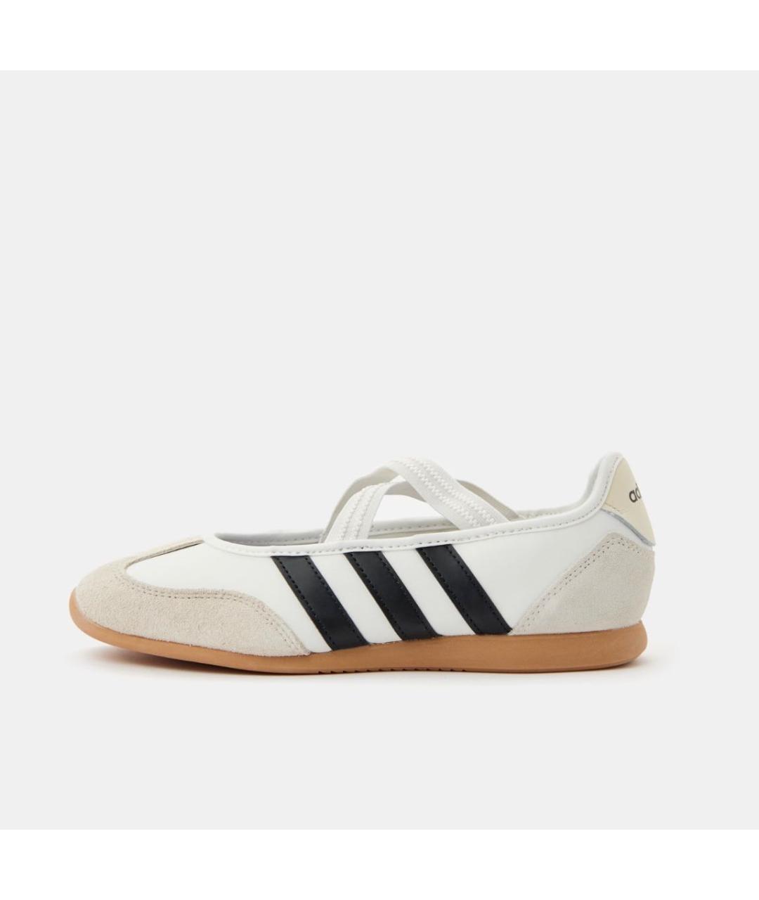 ADIDAS Белые кожаные балетки, фото 6