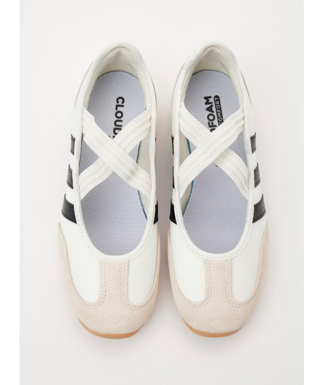 ADIDAS Белые кожаные балетки, фото 3