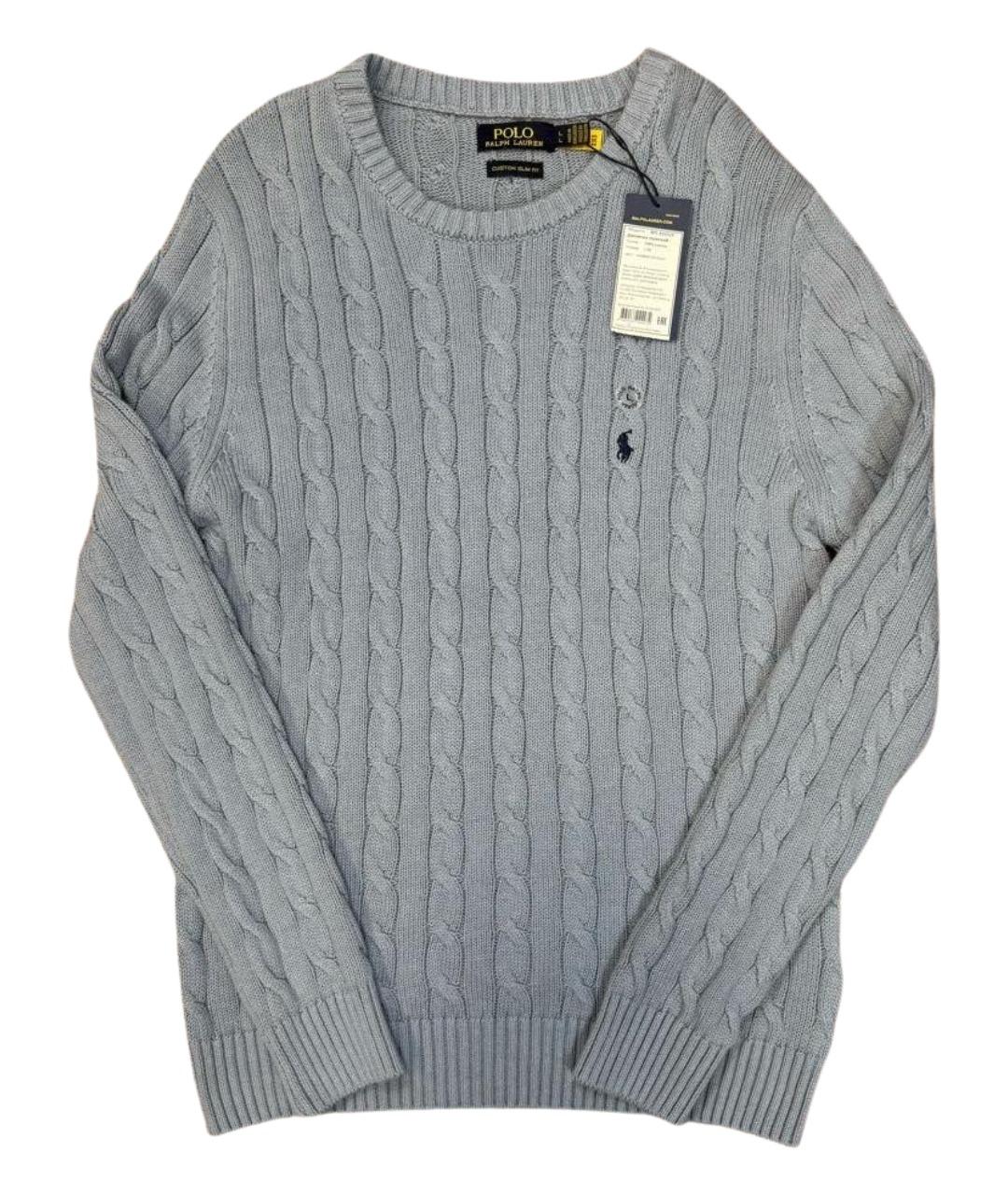 POLO RALPH LAUREN Голубой хлопковый джемпер / свитер, фото 1