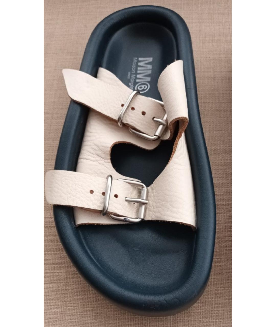MM6 MAISON MARGIELA Мульти кожаные сандалии, фото 4