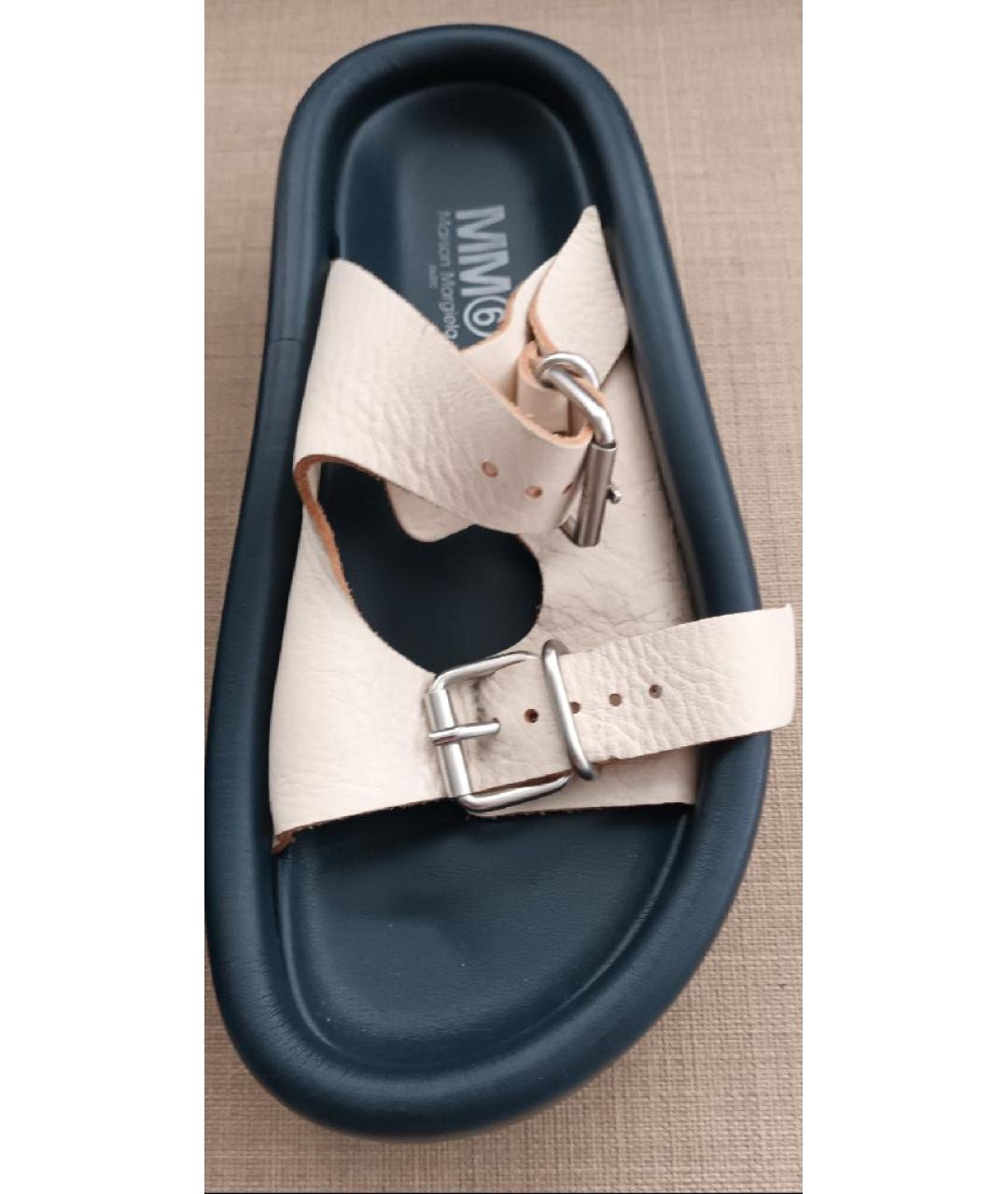 MM6 MAISON MARGIELA Мульти кожаные сандалии, фото 5