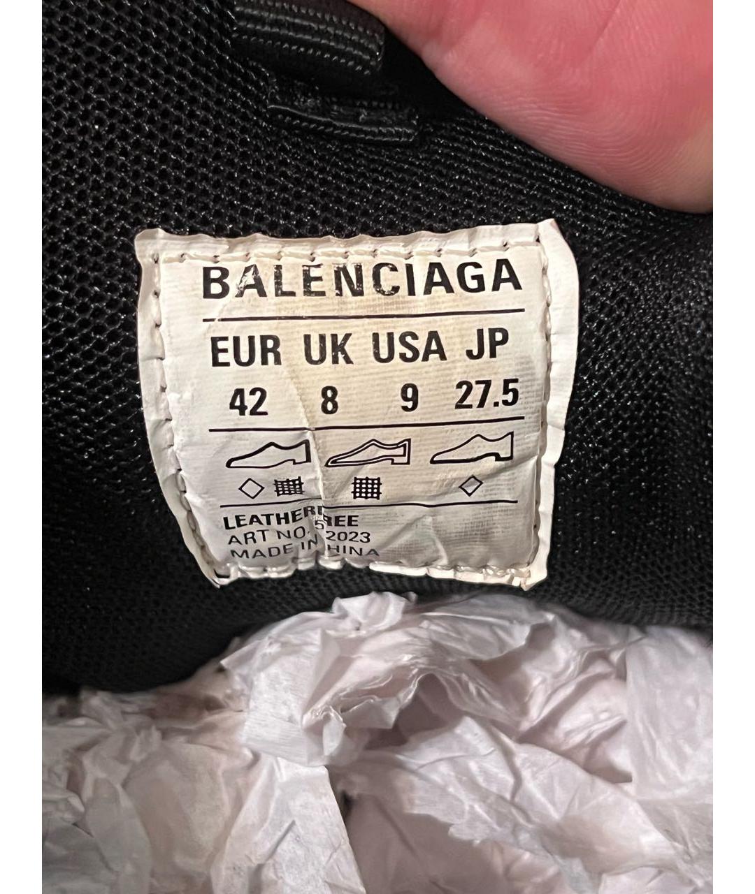 BALENCIAGA Белые низкие кроссовки / кеды, фото 5