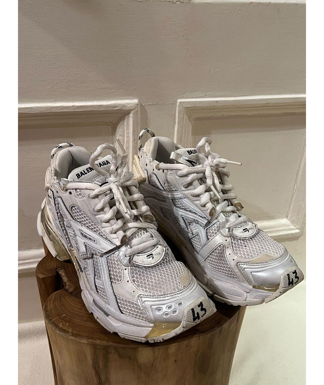 BALENCIAGA Белые низкие кроссовки / кеды, фото 3