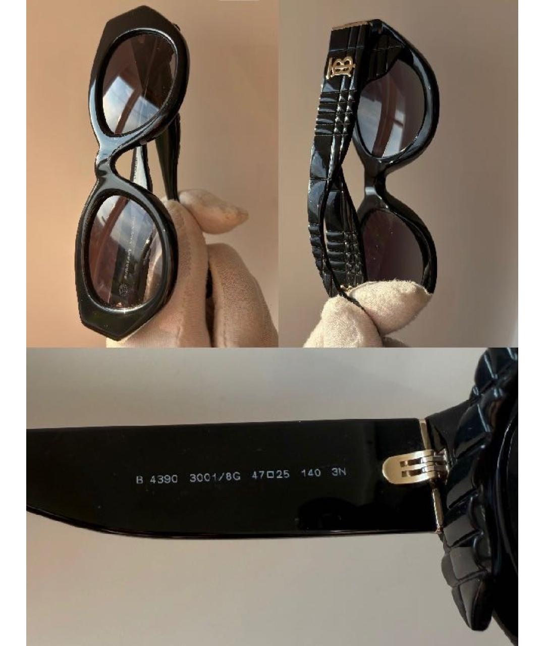 BURBERRY Черные солнцезащитные очки, фото 3