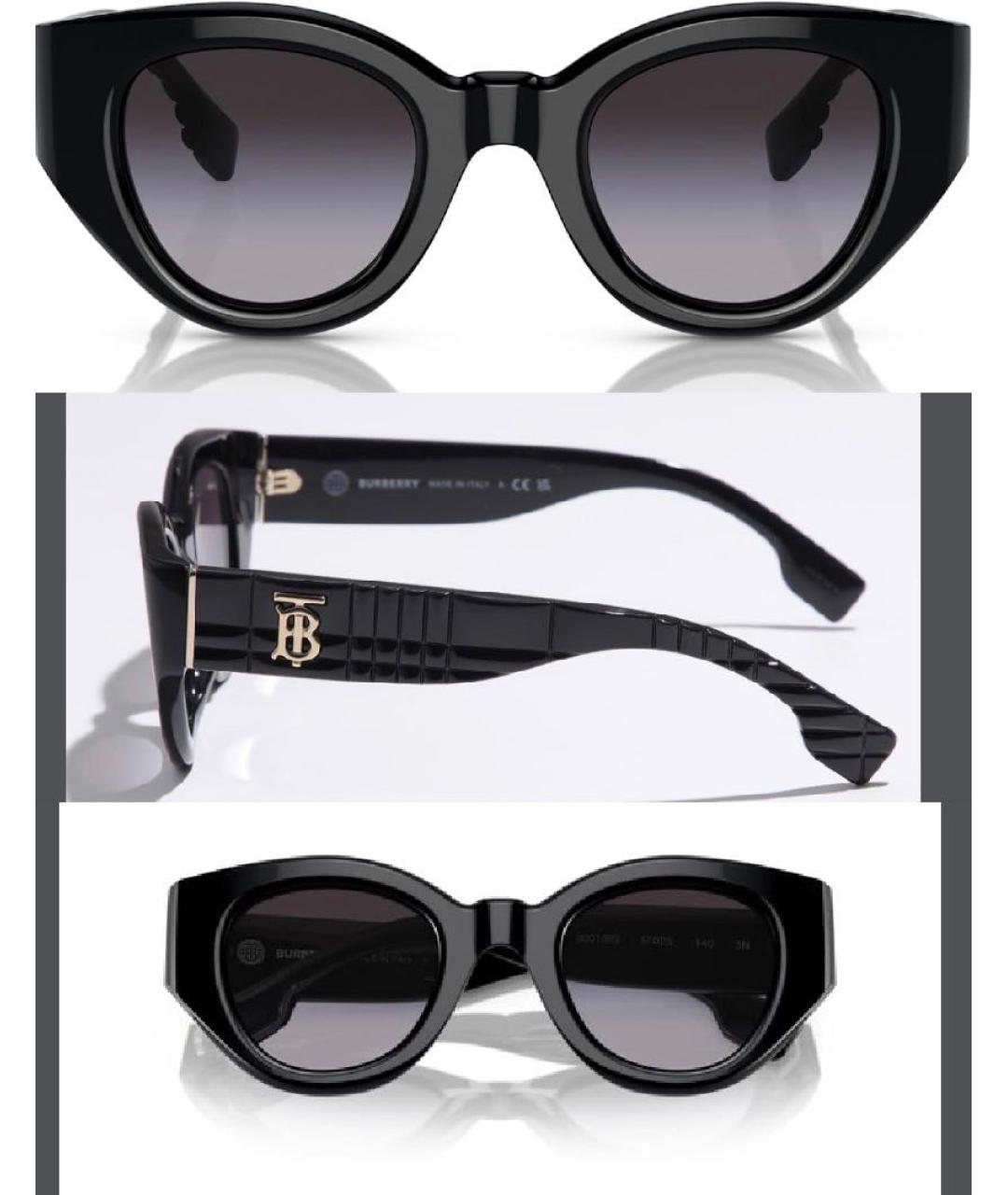 BURBERRY Черные солнцезащитные очки, фото 4