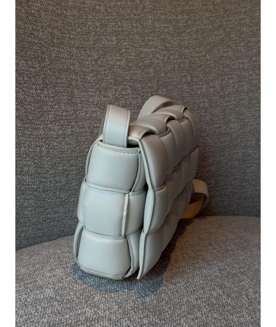 BOTTEGA VENETA Белая кожаная сумка через плечо, фото 2