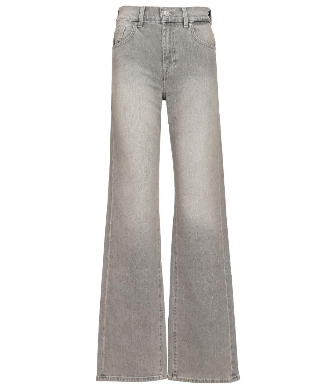 7 FOR ALL MANKIND Серые хлопковые прямые джинсы, фото 1