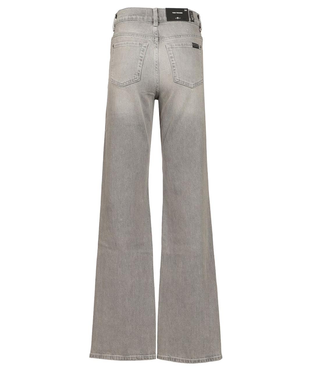 7 FOR ALL MANKIND Серые хлопковые прямые джинсы, фото 2