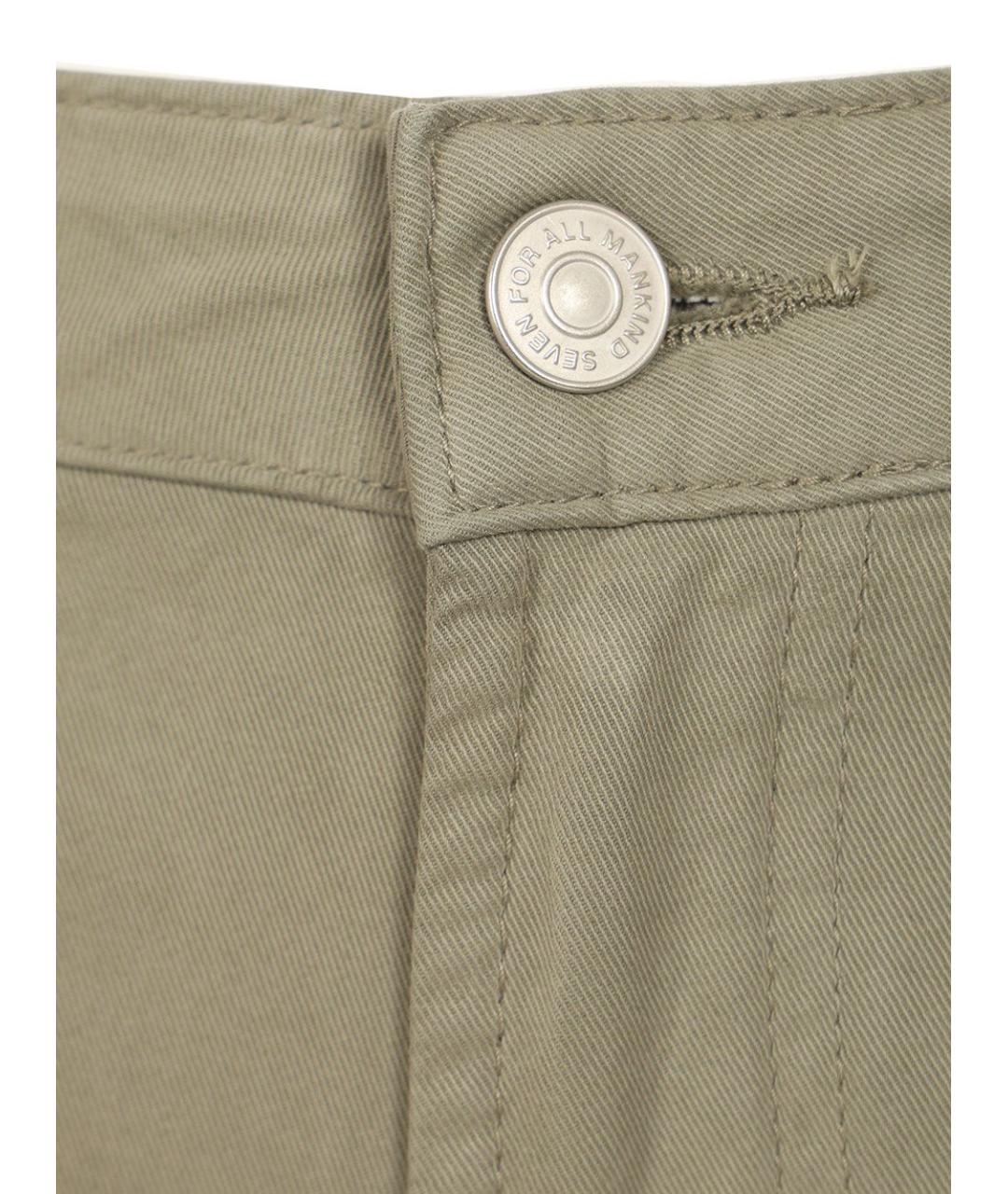 7 FOR ALL MANKIND Серые хлопковые прямые джинсы, фото 4