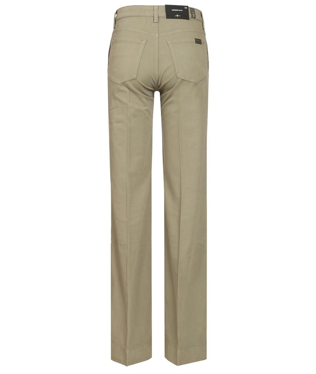 7 FOR ALL MANKIND Серые хлопковые прямые джинсы, фото 2
