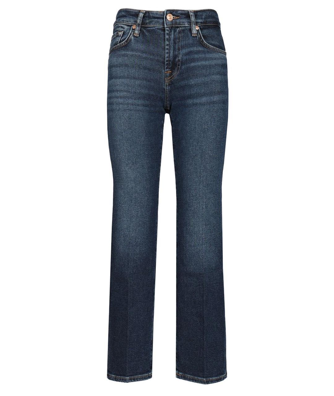 7 FOR ALL MANKIND Синие хлопковые прямые джинсы, фото 1