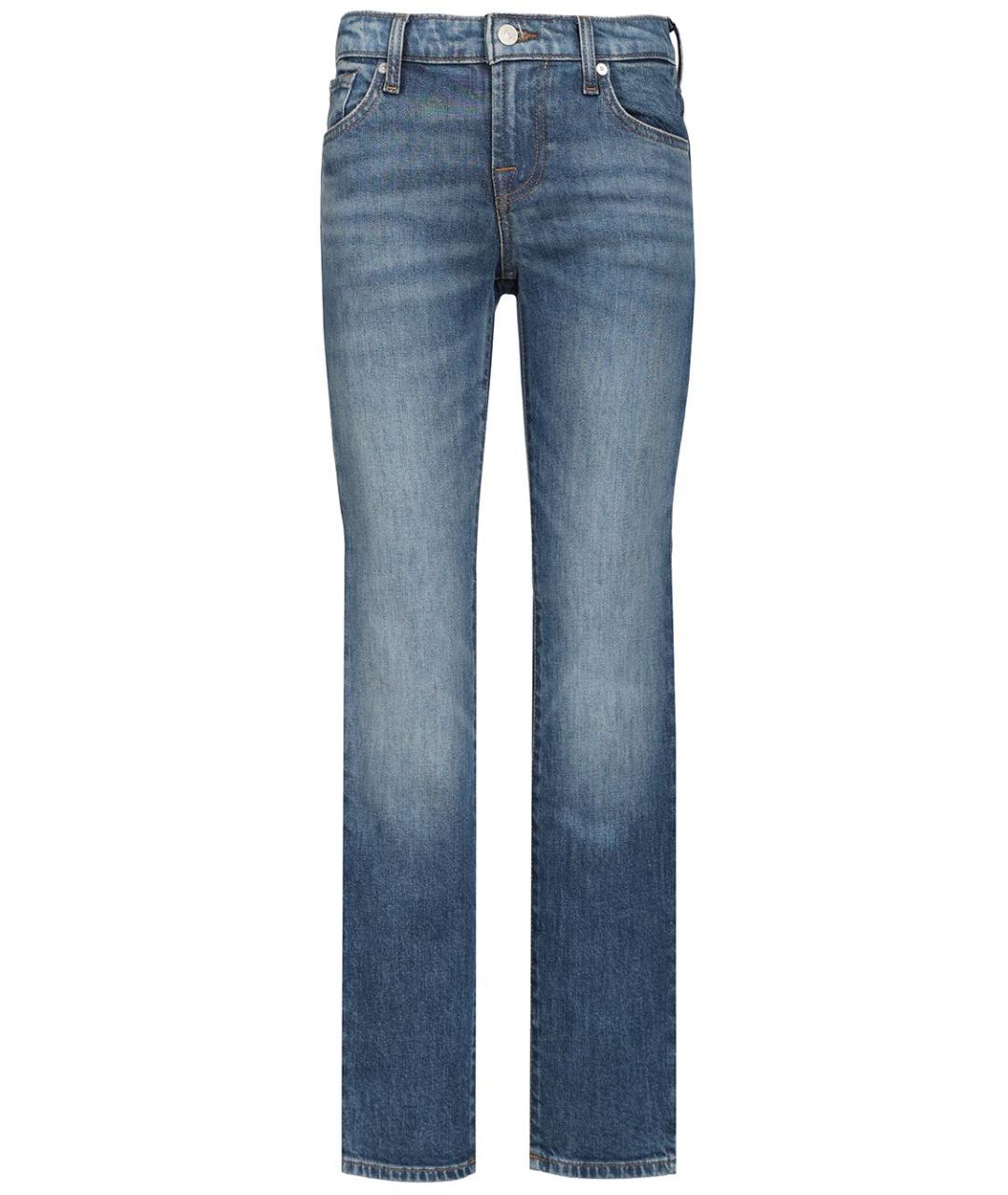 7 FOR ALL MANKIND Синие хлопковые прямые джинсы, фото 1
