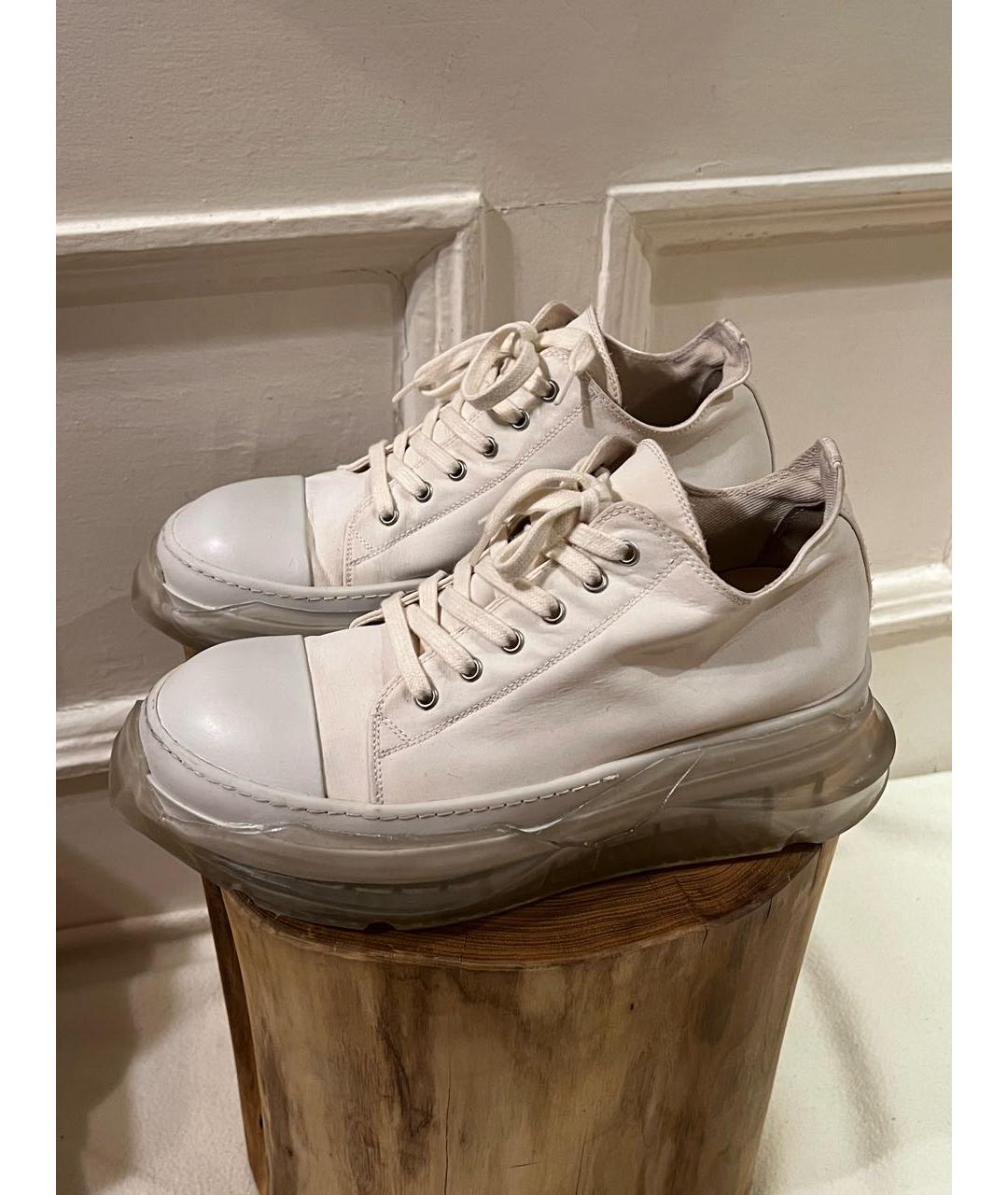 RICK OWENS Белые низкие кроссовки / кеды, фото 2