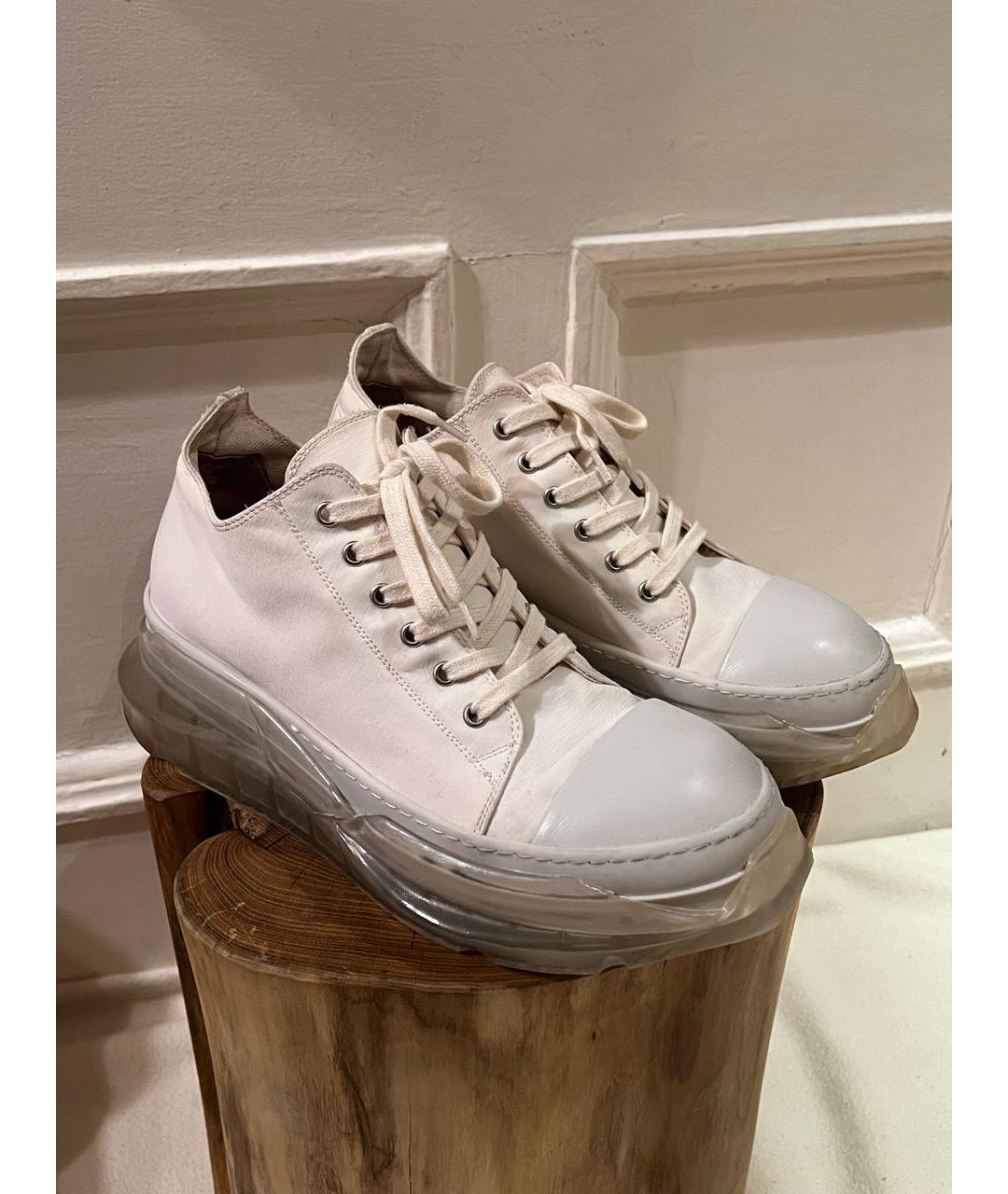 RICK OWENS Белые низкие кроссовки / кеды, фото 3