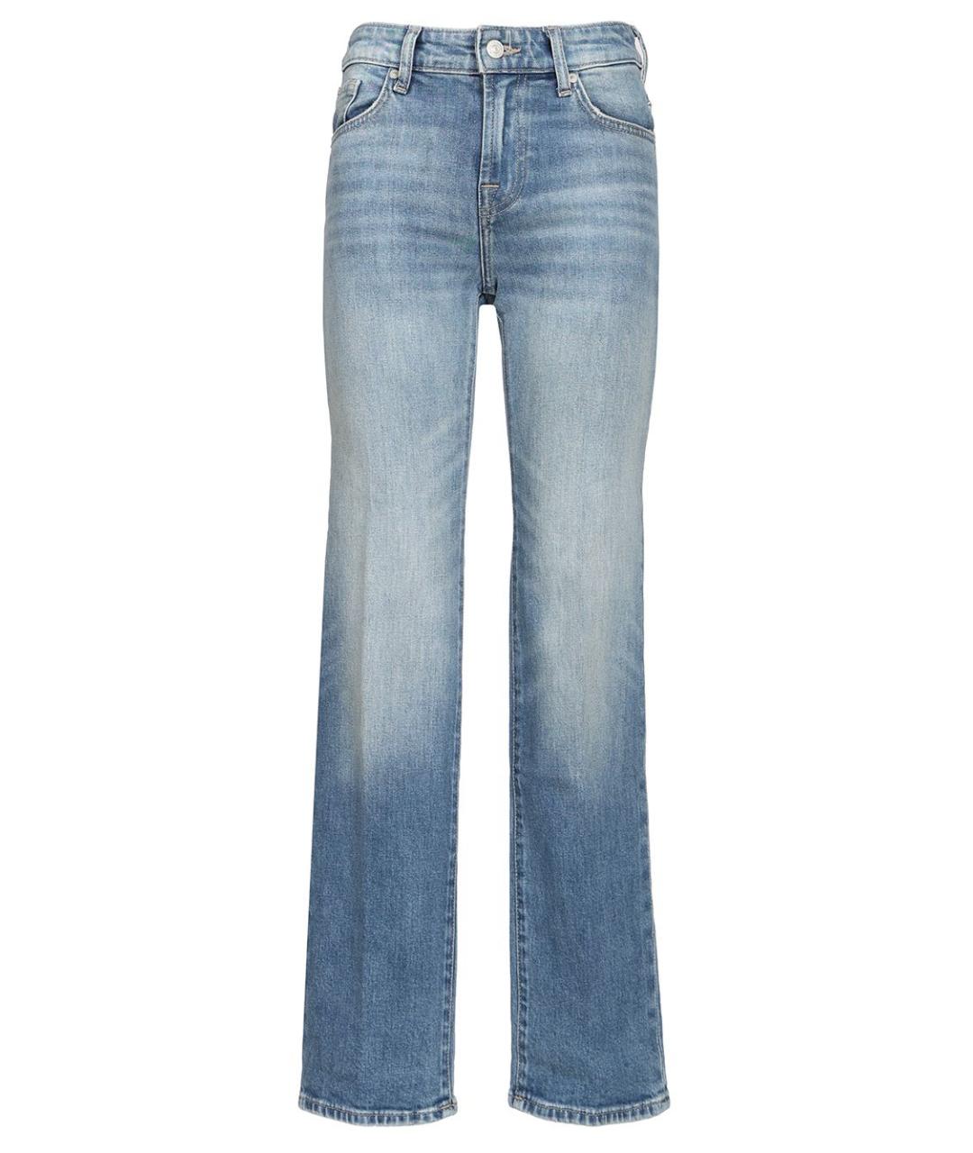 7 FOR ALL MANKIND Синие хлопковые прямые джинсы, фото 1