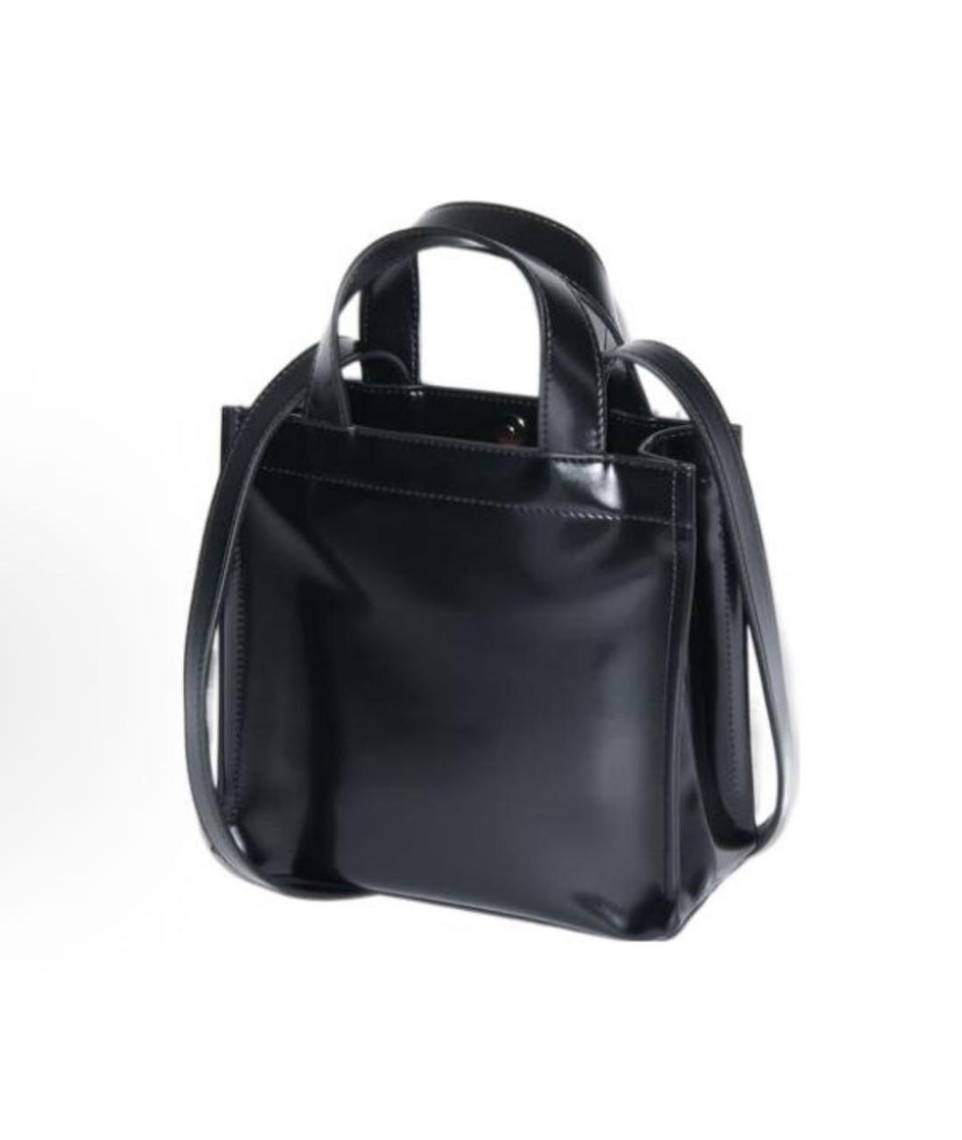 ACNE STUDIOS Черная кожаная сумка тоут, фото 3