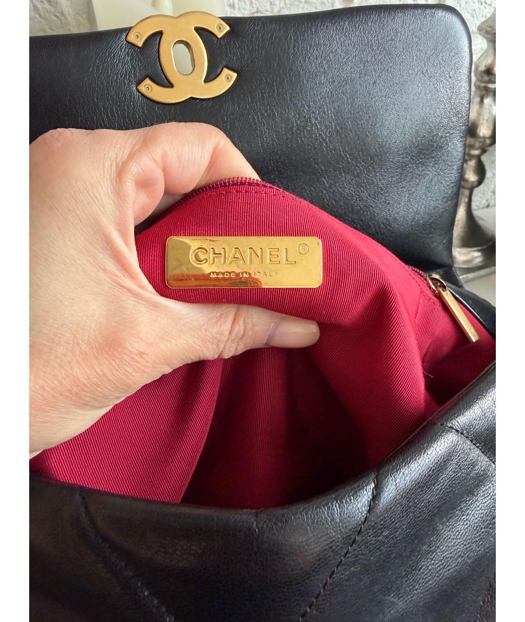 CHANEL Черная кожаная сумка через плечо, фото 8
