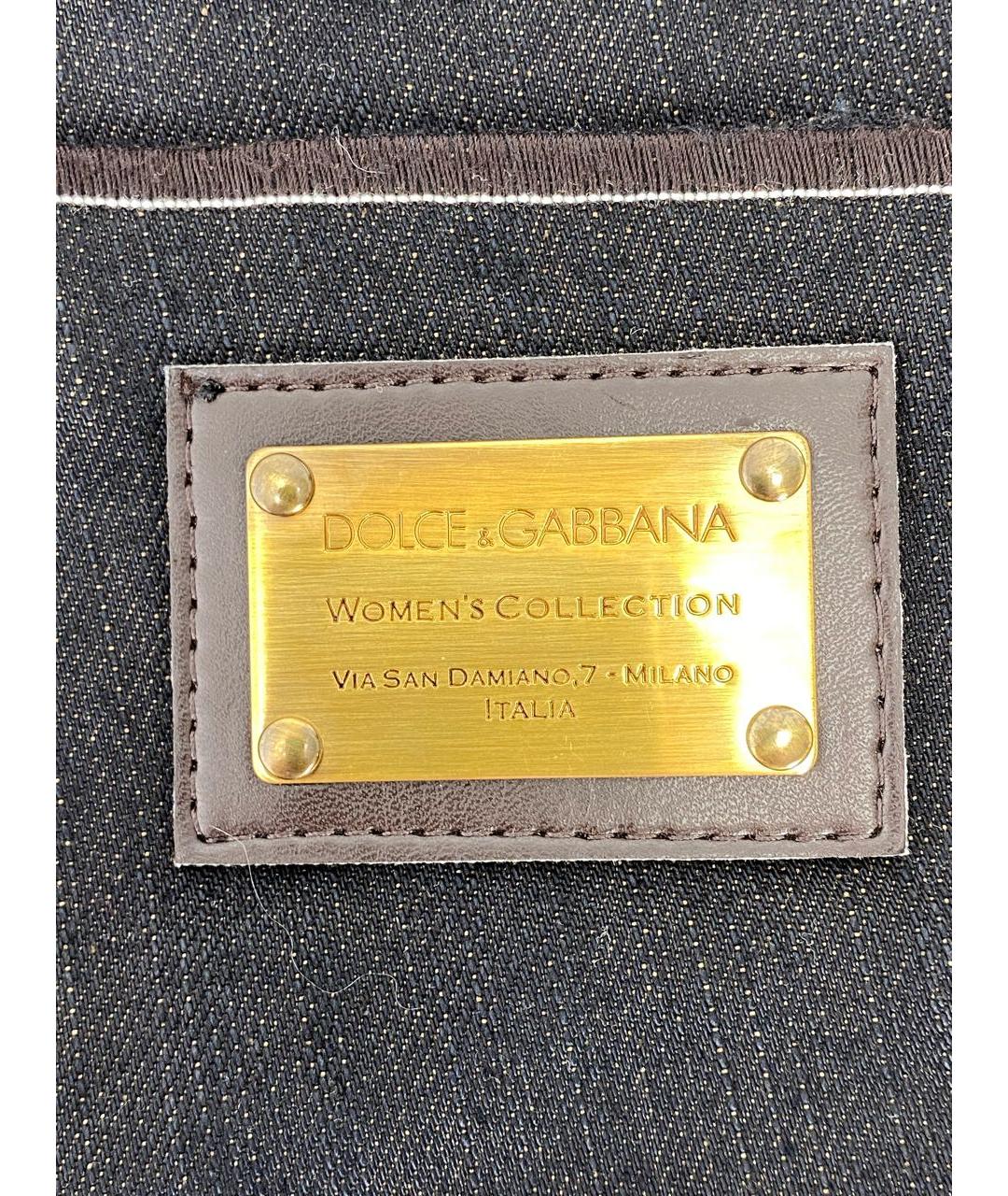 DOLCE&GABBANA Черные хлопковые прямые джинсы, фото 5