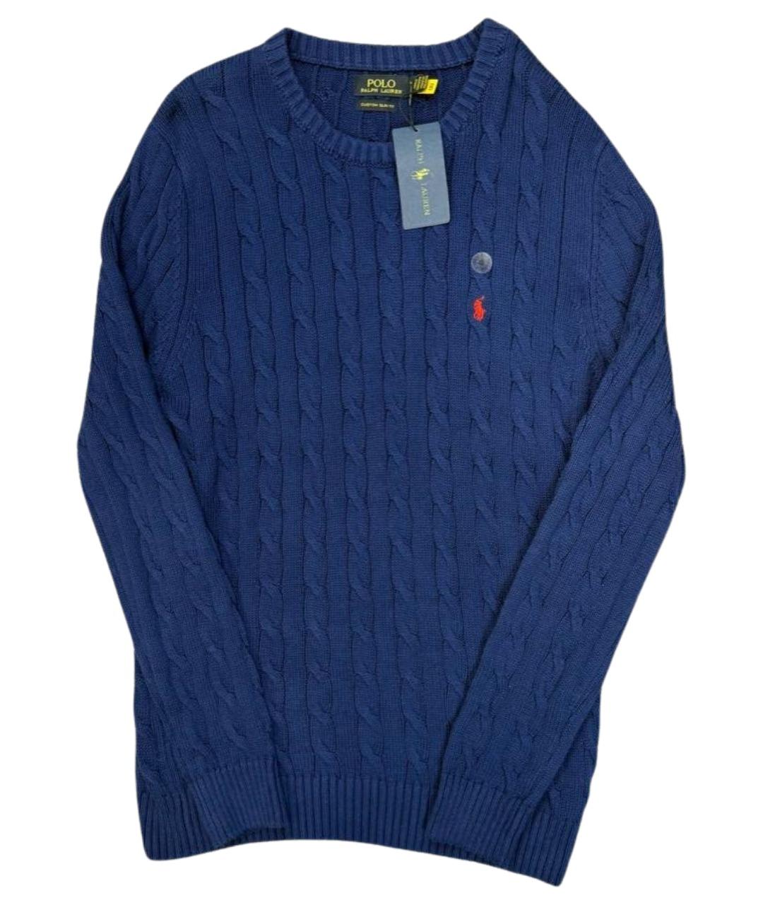 POLO RALPH LAUREN Синий хлопковый джемпер / свитер, фото 1