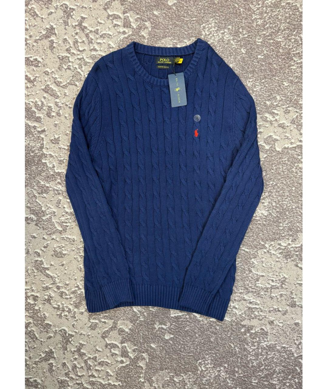 POLO RALPH LAUREN Синий хлопковый джемпер / свитер, фото 7