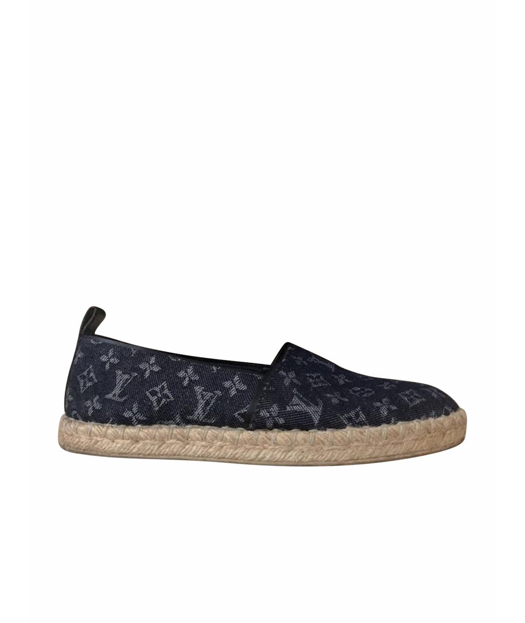 LOUIS VUITTON Темно-синие текстильные эспадрильи, фото 1