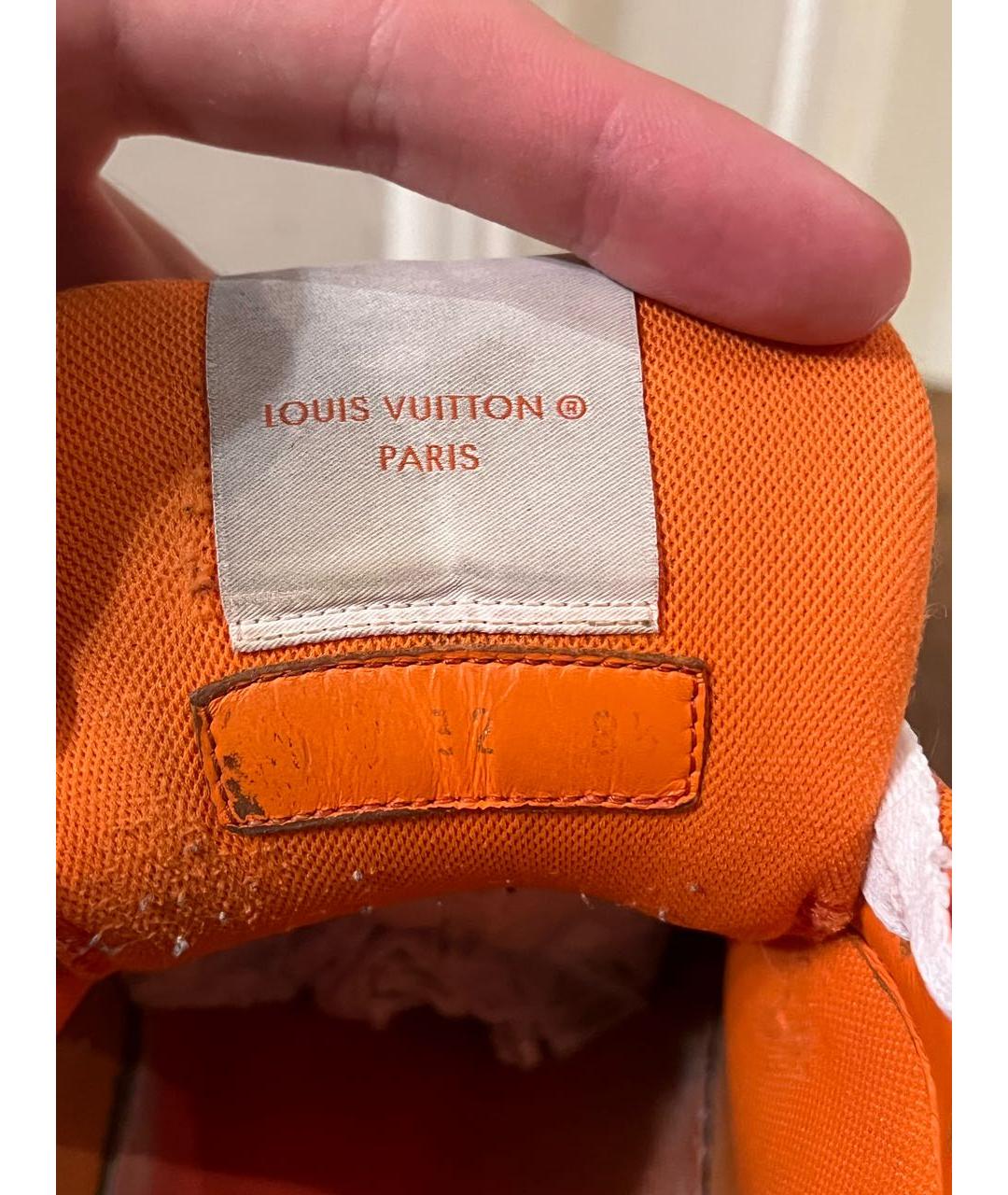 LOUIS VUITTON Оранжевые низкие кроссовки / кеды, фото 5