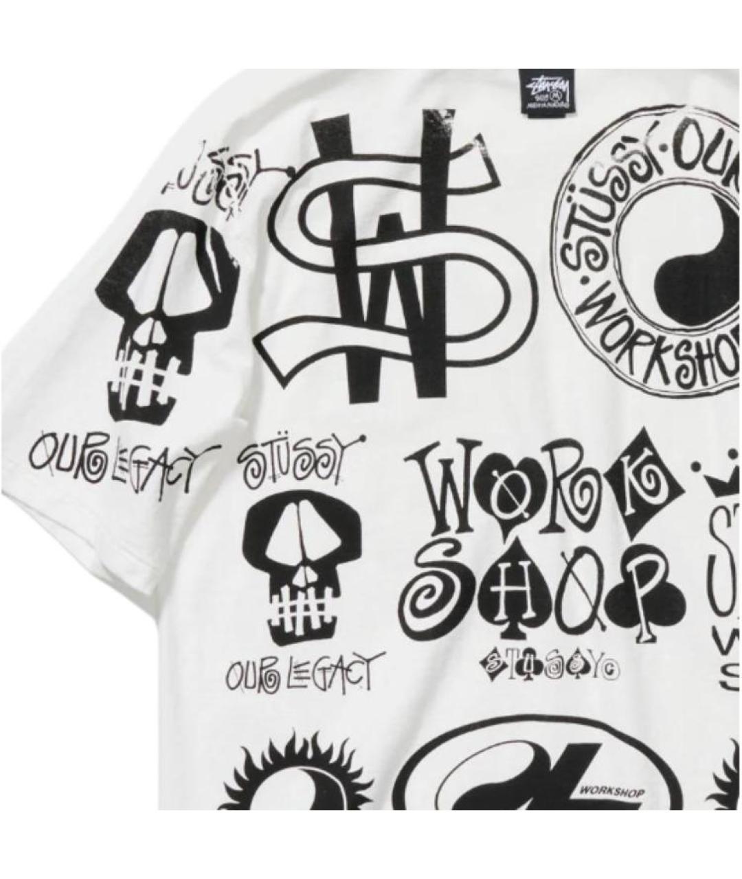 STUSSY Белая футболка, фото 5