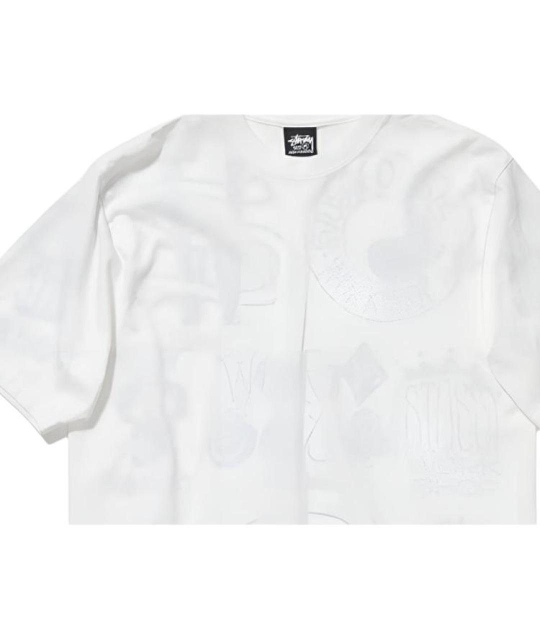 STUSSY Белая футболка, фото 4