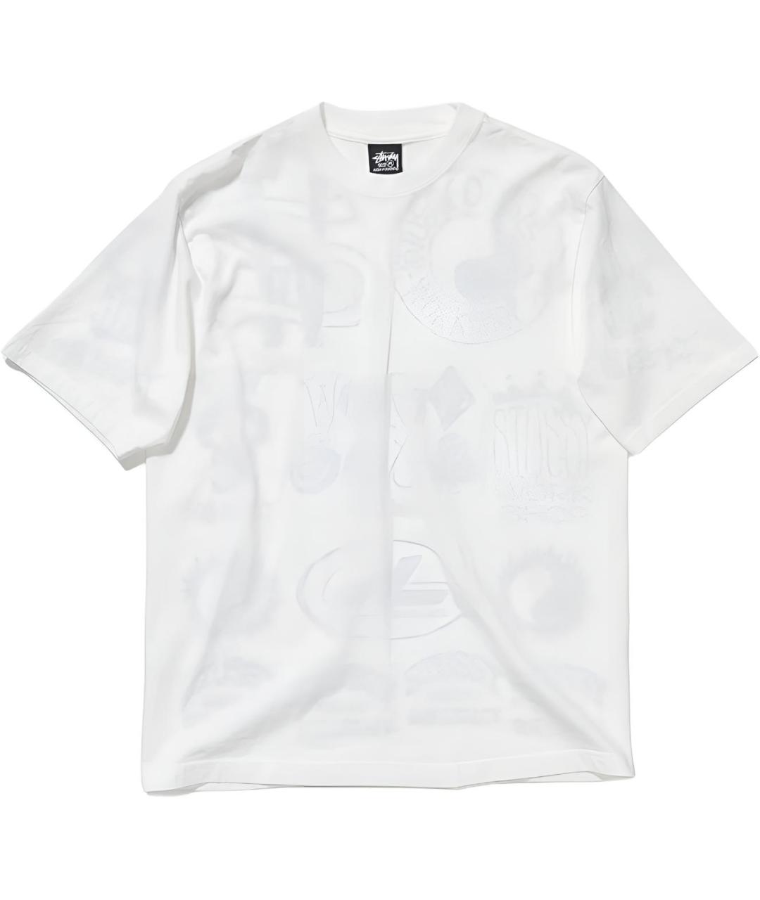 STUSSY Белая футболка, фото 1