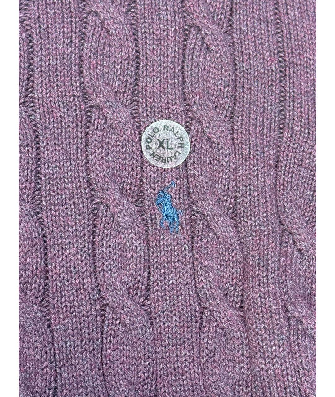 POLO RALPH LAUREN Бордовый хлопковый джемпер / свитер, фото 2