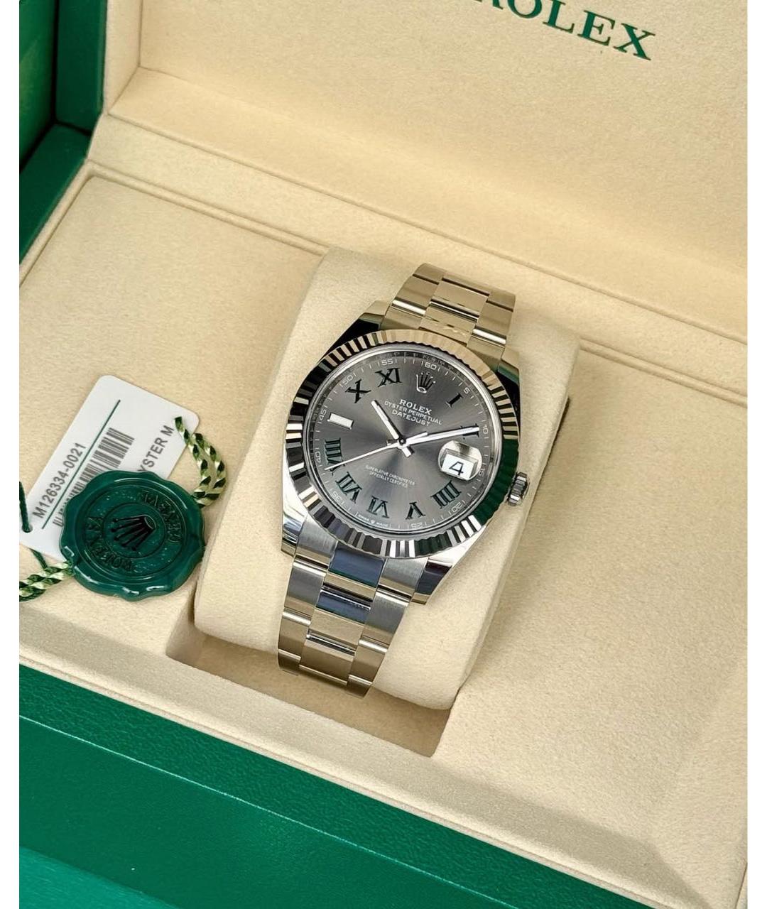 ROLEX Серые часы из белого золота, фото 2