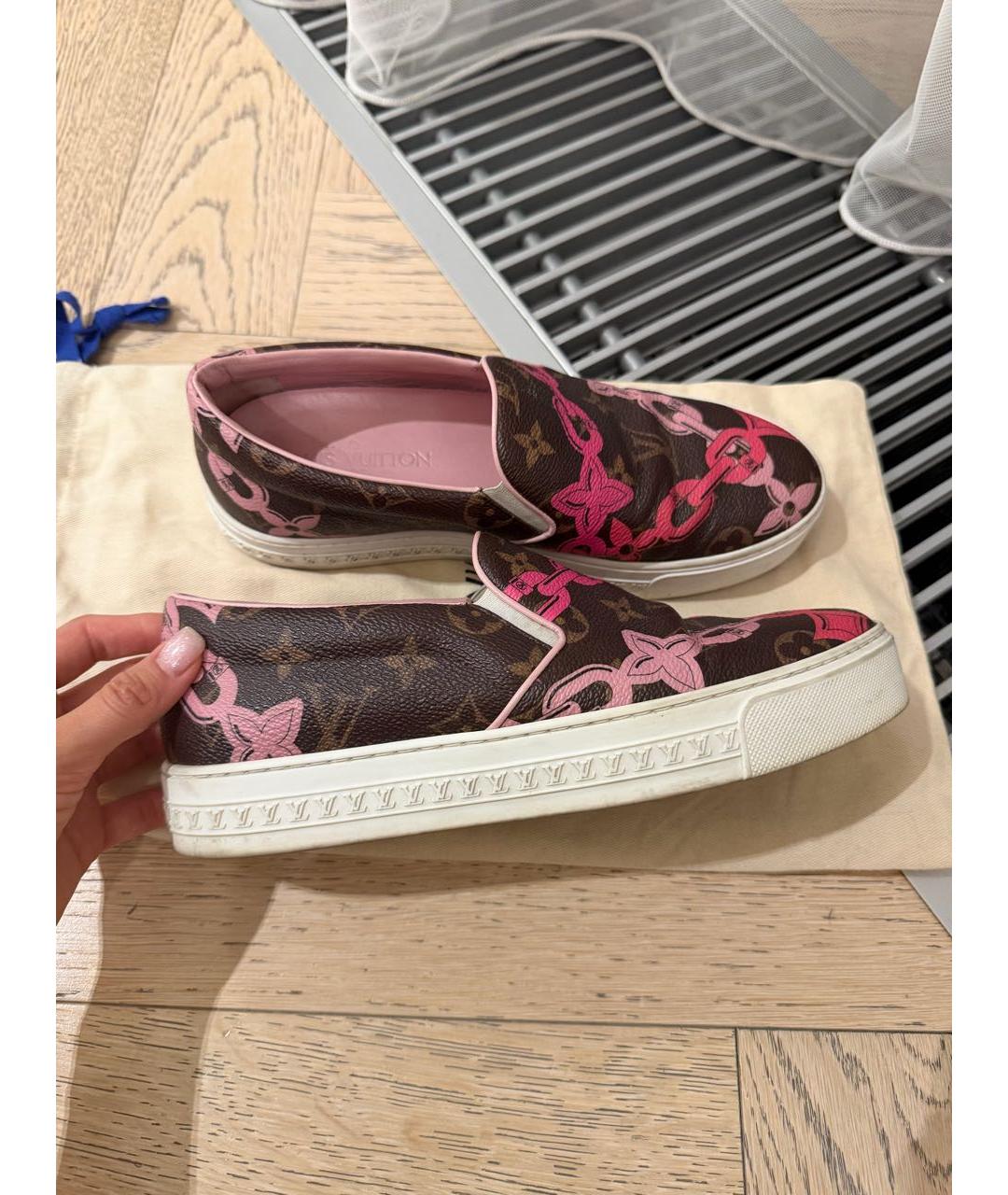 LOUIS VUITTON Коричневые слипоны, фото 5