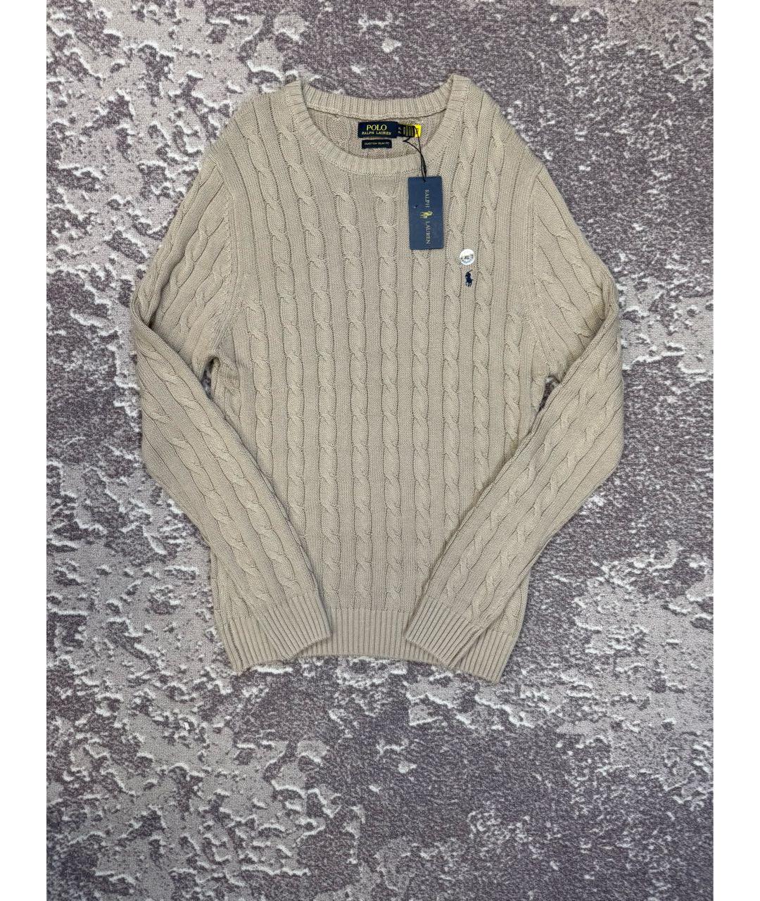 POLO RALPH LAUREN Бежевый хлопковый джемпер / свитер, фото 8
