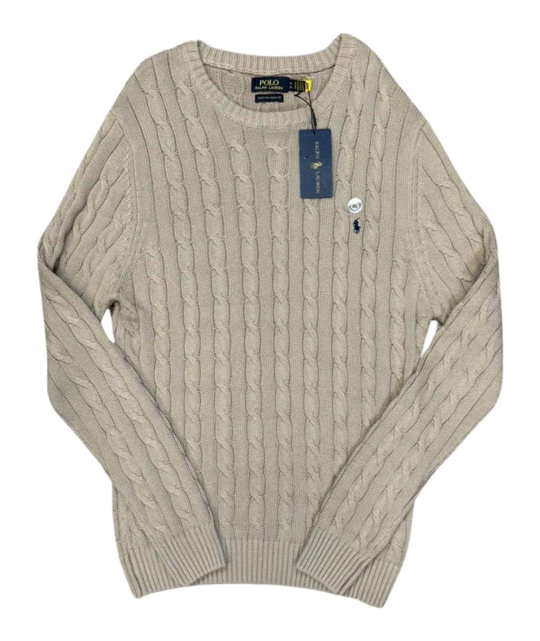 POLO RALPH LAUREN Бежевый хлопковый джемпер / свитер, фото 1