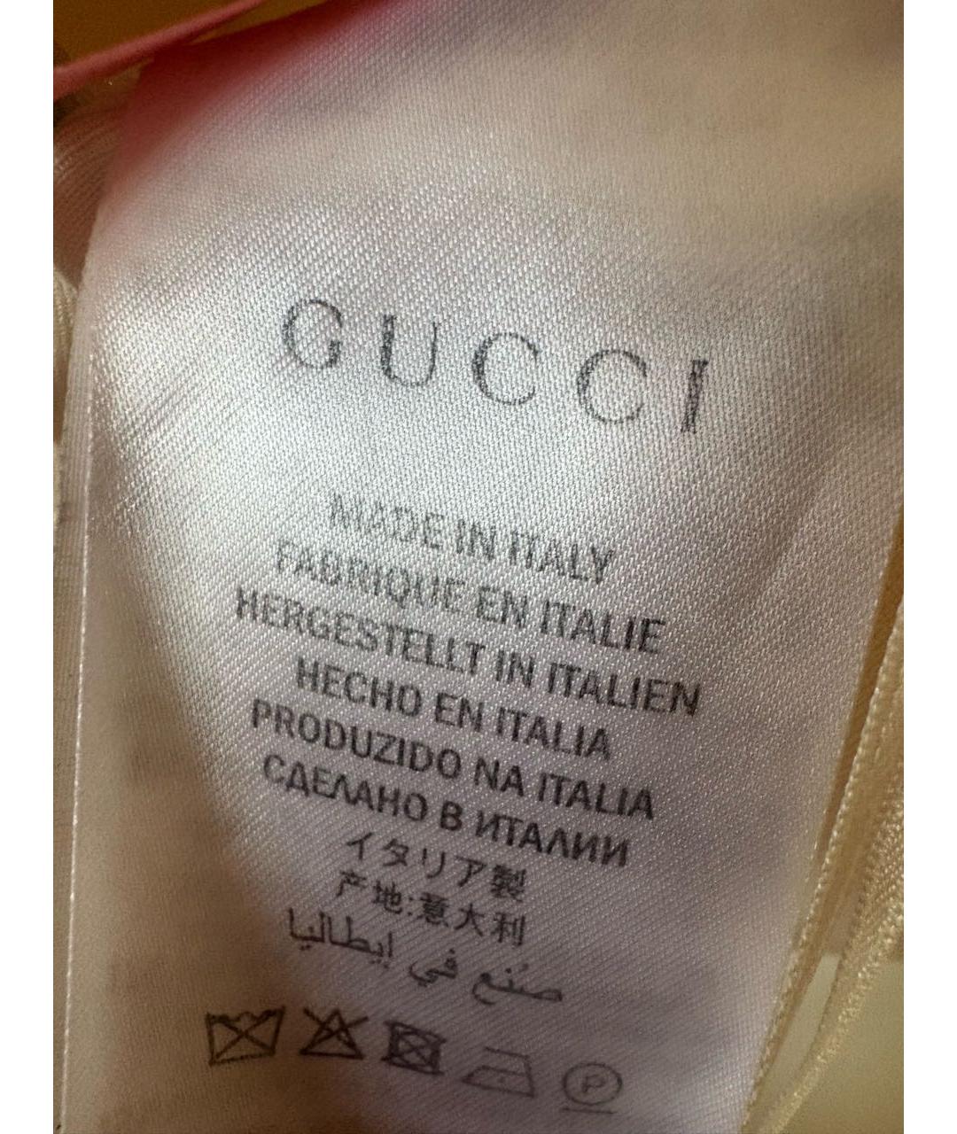 GUCCI Бежевое вискозное повседневное платье, фото 8