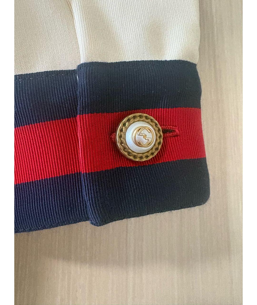 GUCCI Бежевое вискозное повседневное платье, фото 6
