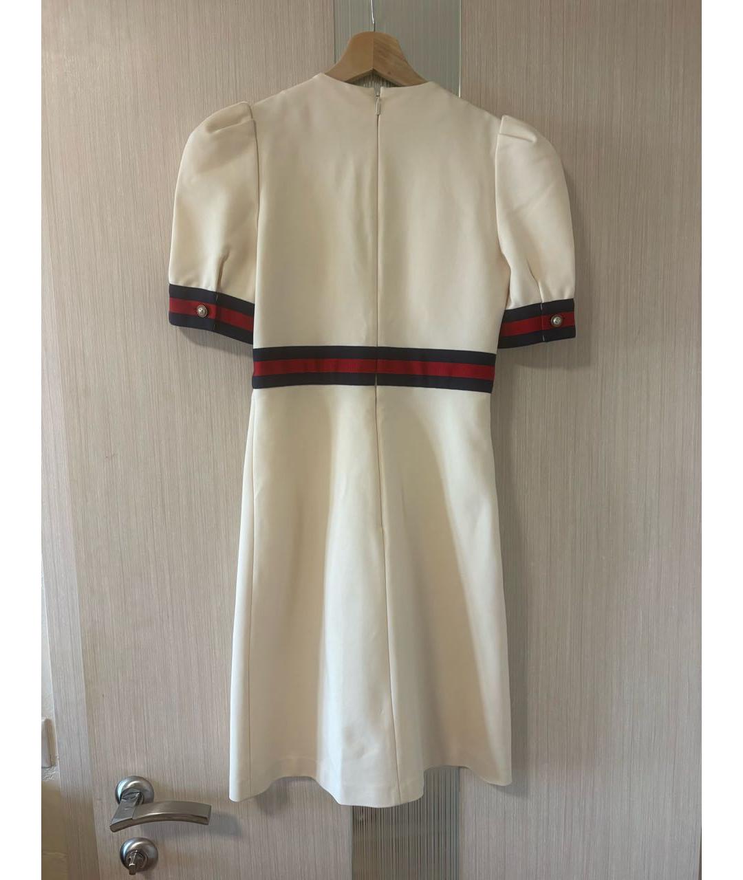 GUCCI Бежевое вискозное повседневное платье, фото 2