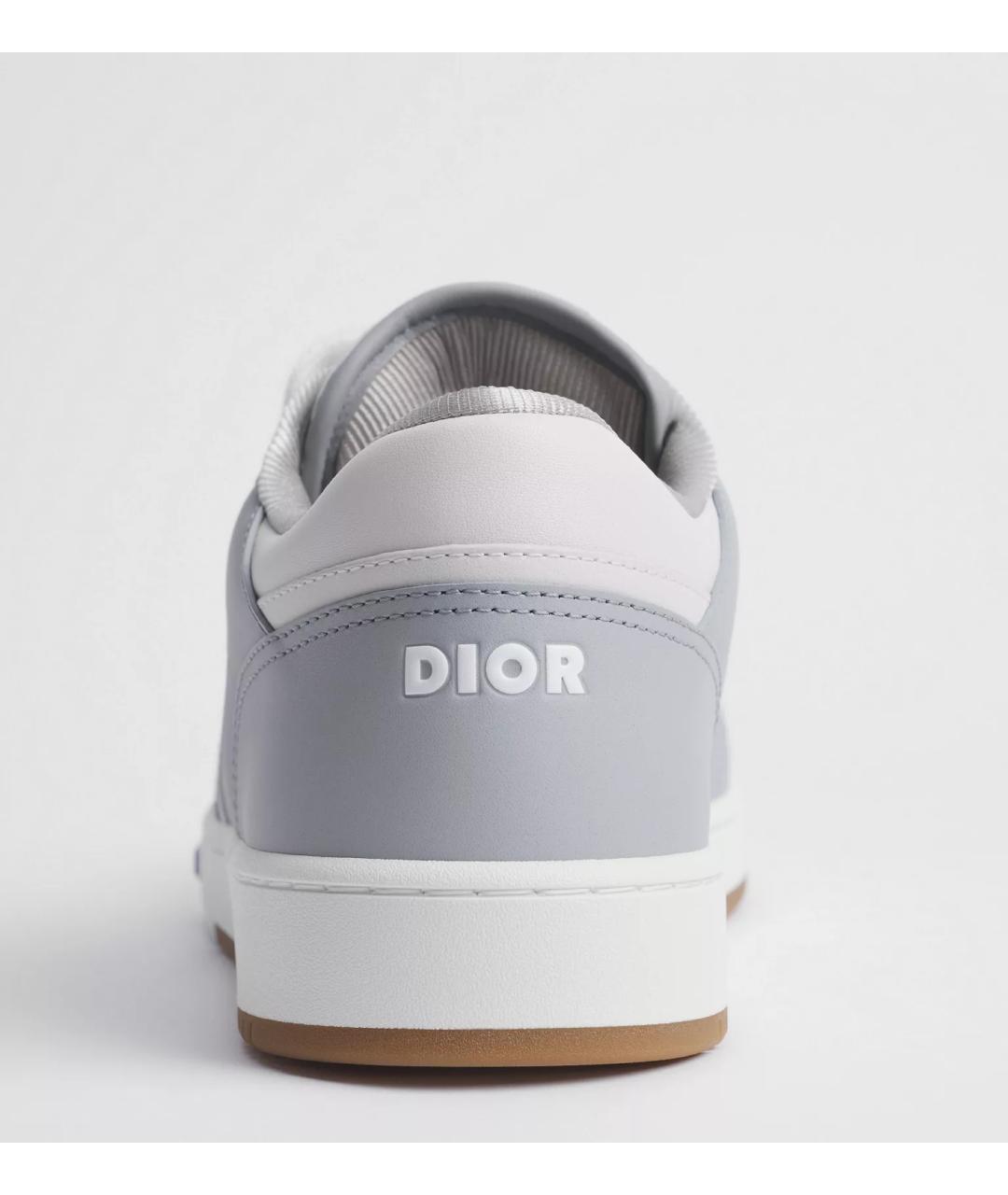 CHRISTIAN DIOR Серые кожаные кроссовки, фото 4