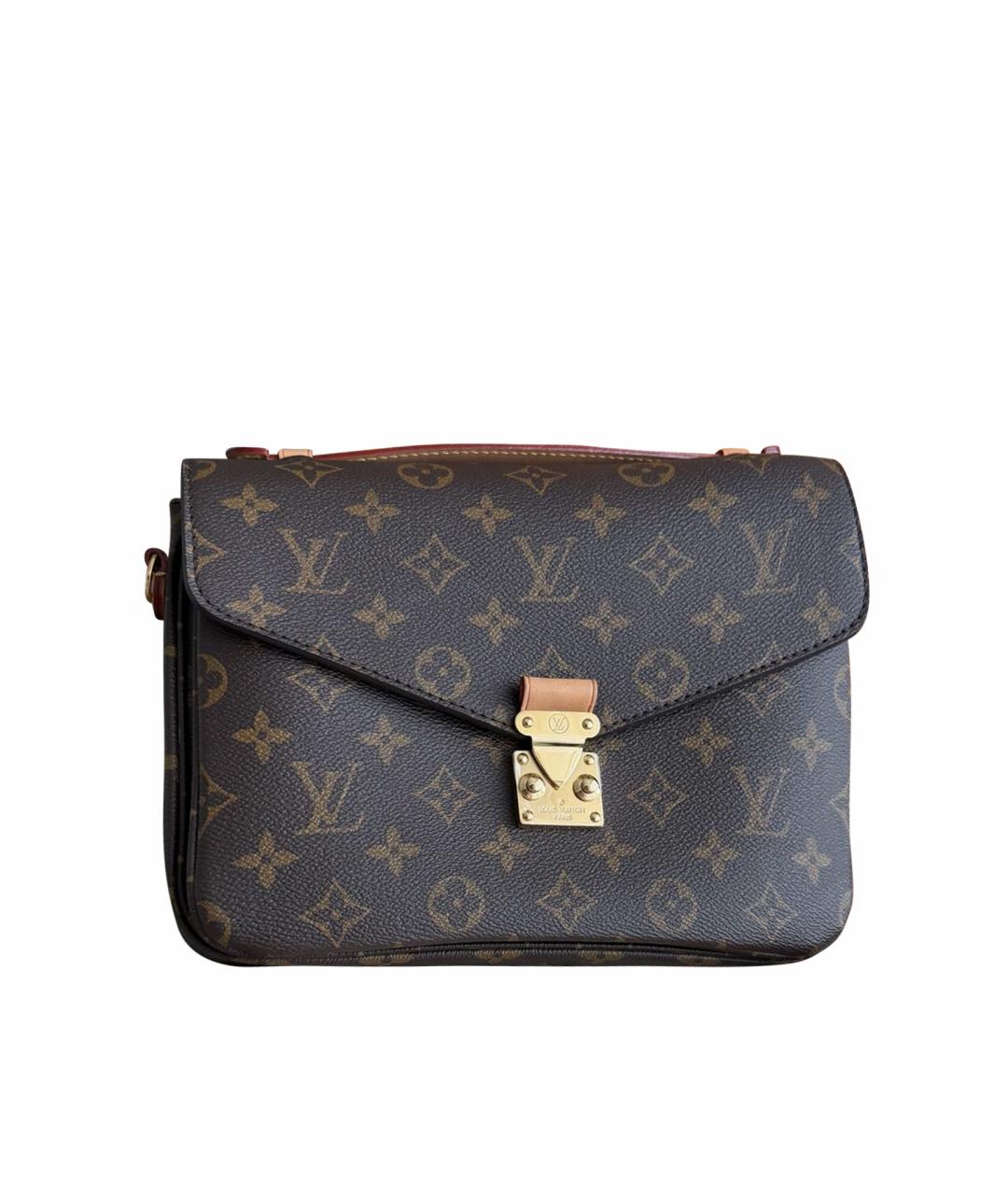 LOUIS VUITTON Коричневая сумка с короткими ручками, фото 1
