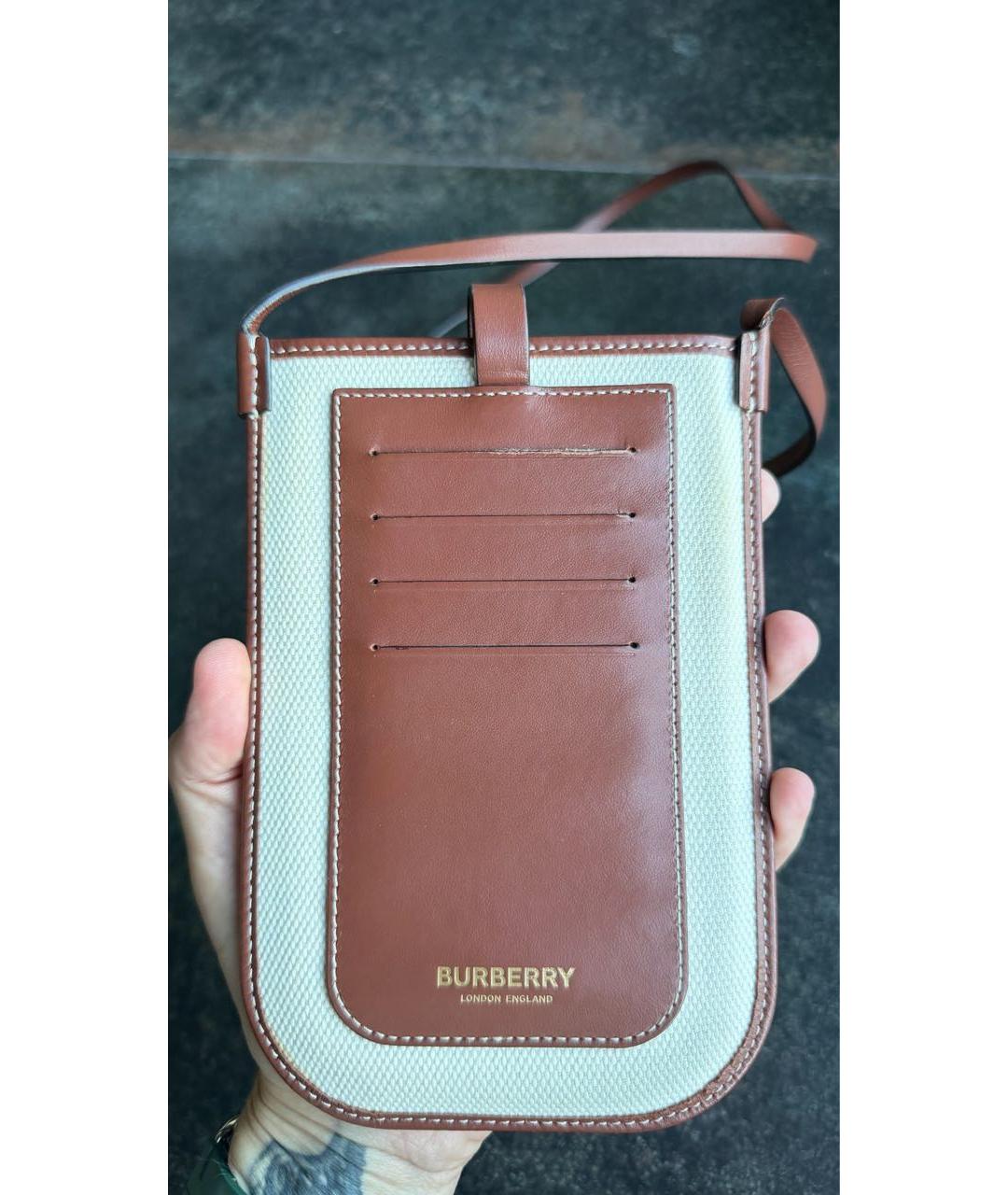 BURBERRY Бежевая сумка через плечо, фото 3