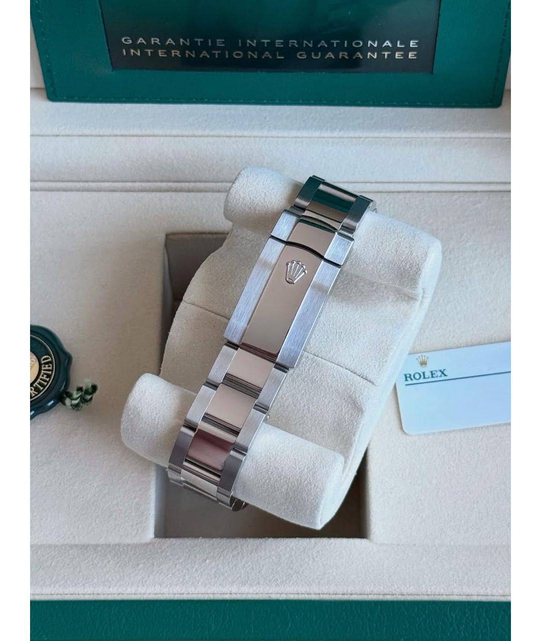 ROLEX Зеленые часы из белого золота, фото 4