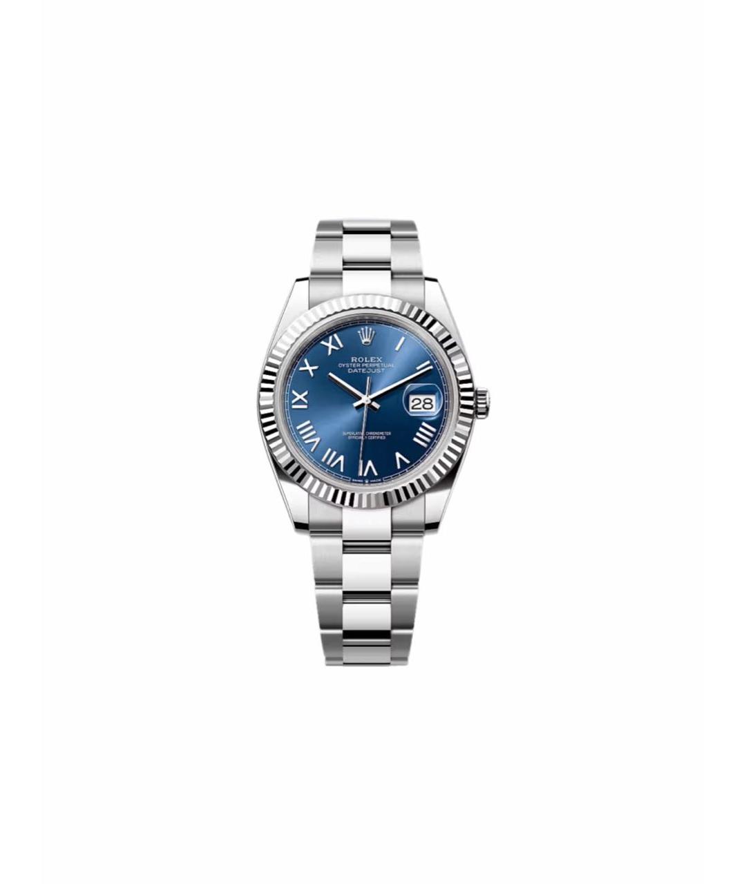 ROLEX Синие часы из белого золота, фото 3