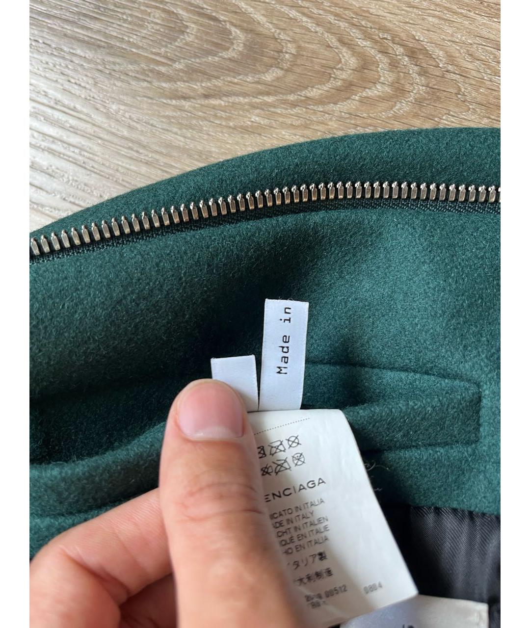 BALENCIAGA Зеленая кожаная куртка, фото 8
