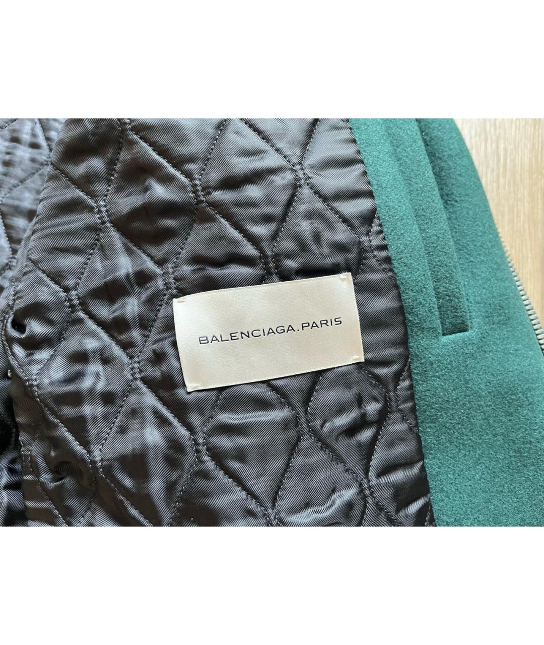 BALENCIAGA Зеленая кожаная куртка, фото 3