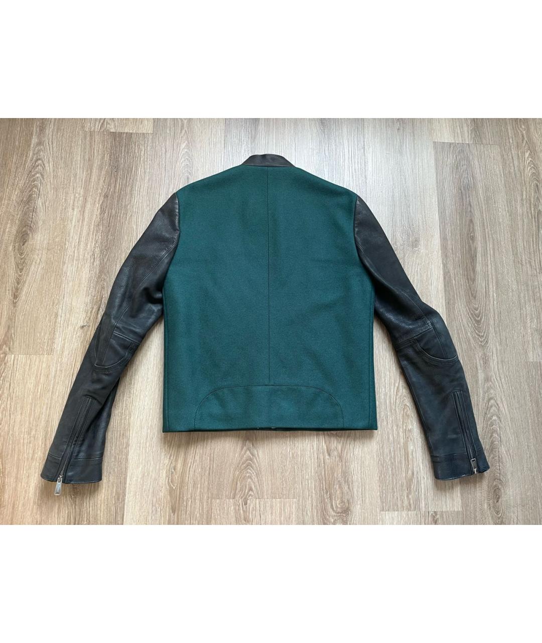 BALENCIAGA Зеленая кожаная куртка, фото 2