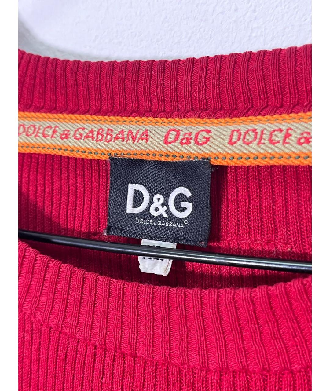 DOLCE&GABBANA Красный шелковый джемпер / свитер, фото 3