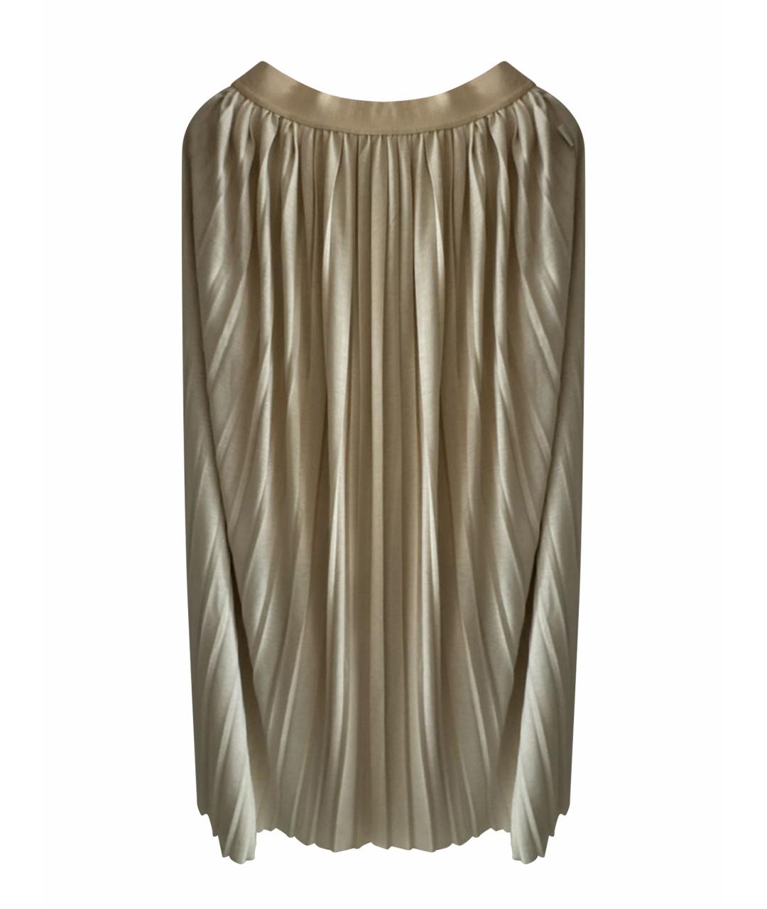 'S MAX MARA Бежевая вискозная юбка миди, фото 1