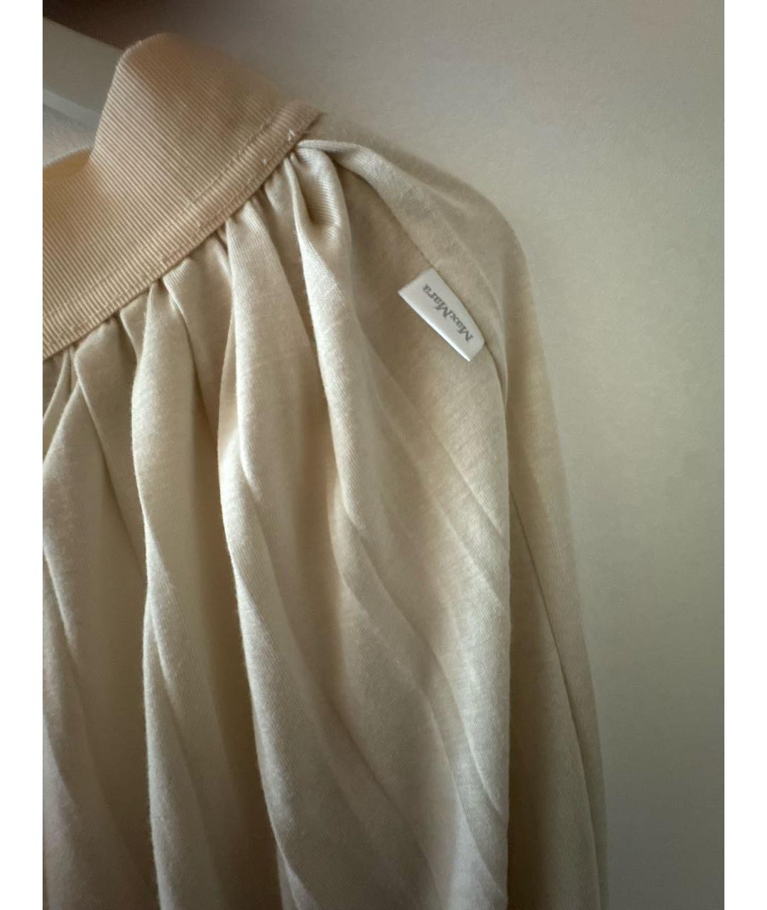 'S MAX MARA Бежевая вискозная юбка миди, фото 3